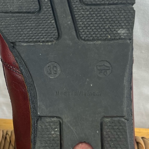 Rieker Oxblood Leather Penny Loafers Sz 39 - Picture 10 of 11